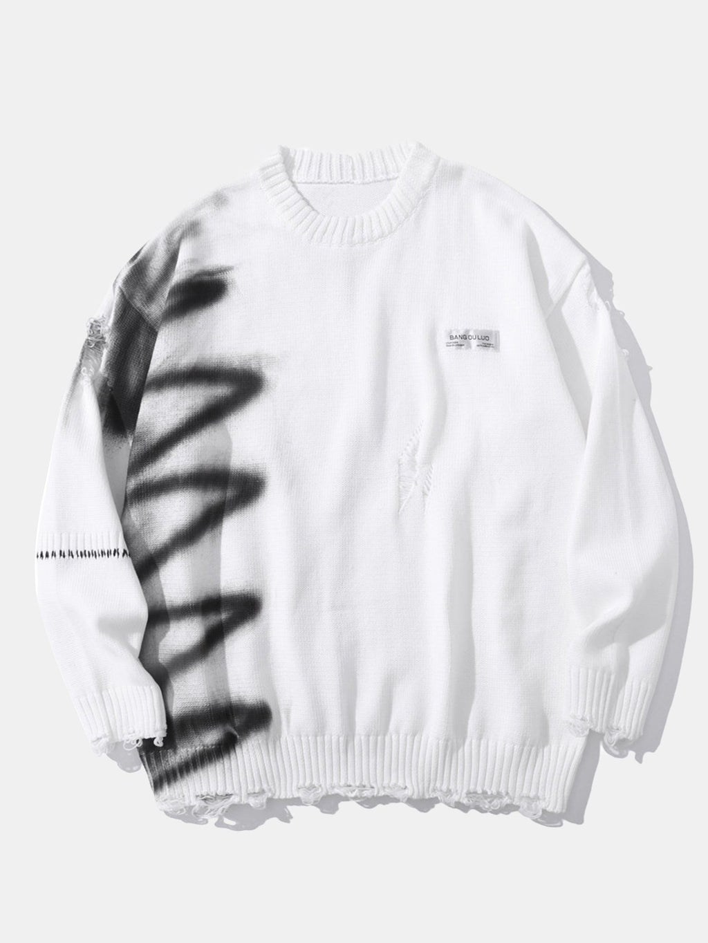 Graffiti Distressed Sweater