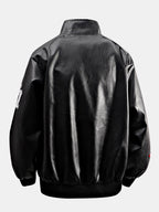 Embroidered Racing Leather Jacket