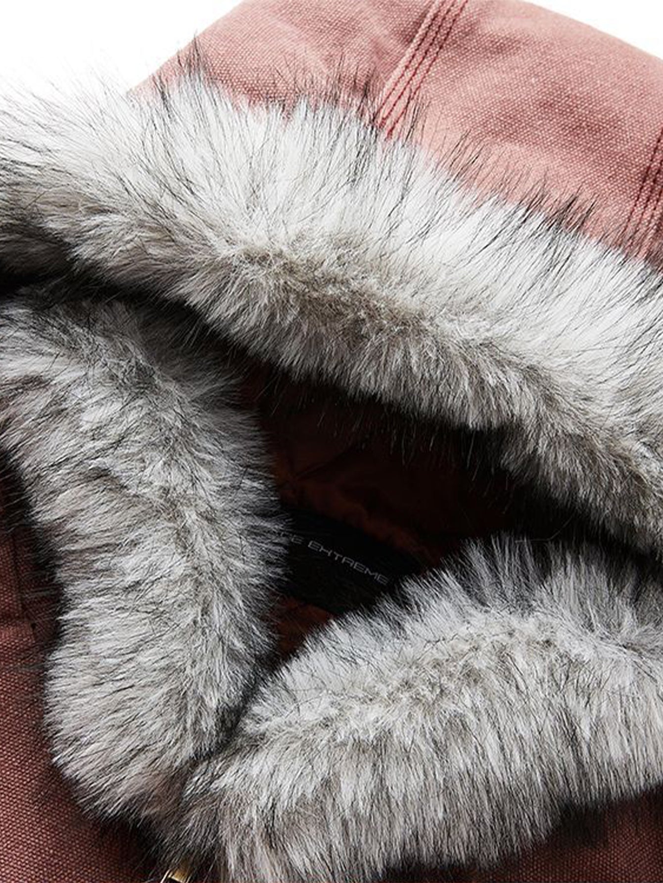 Boxy Faux Fur Collar Hooded Jacket