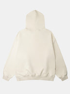 Oversize Silhouette Graffiti Print Hoodie