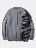 Graffiti Distressed Sweater