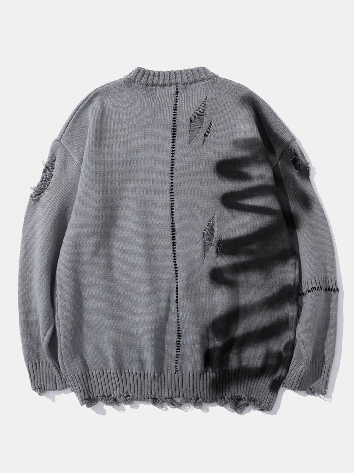 Graffiti Distressed Sweater