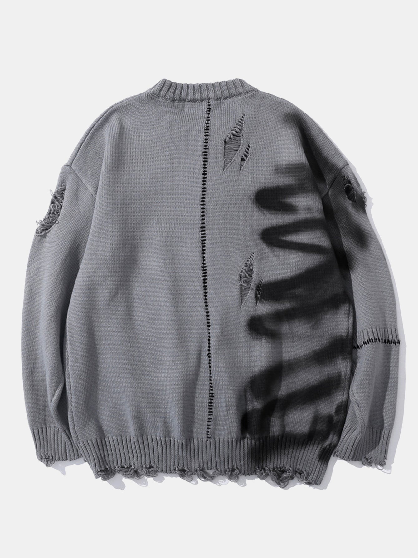 Graffiti Distressed Sweater