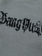 Slogan Distressed Crew Neck Sweater