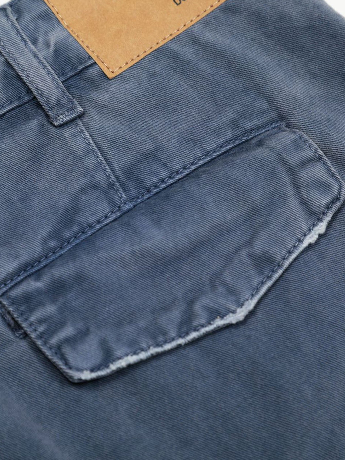 Baggy Fit Washed Distressed Denim Cargo Pants
