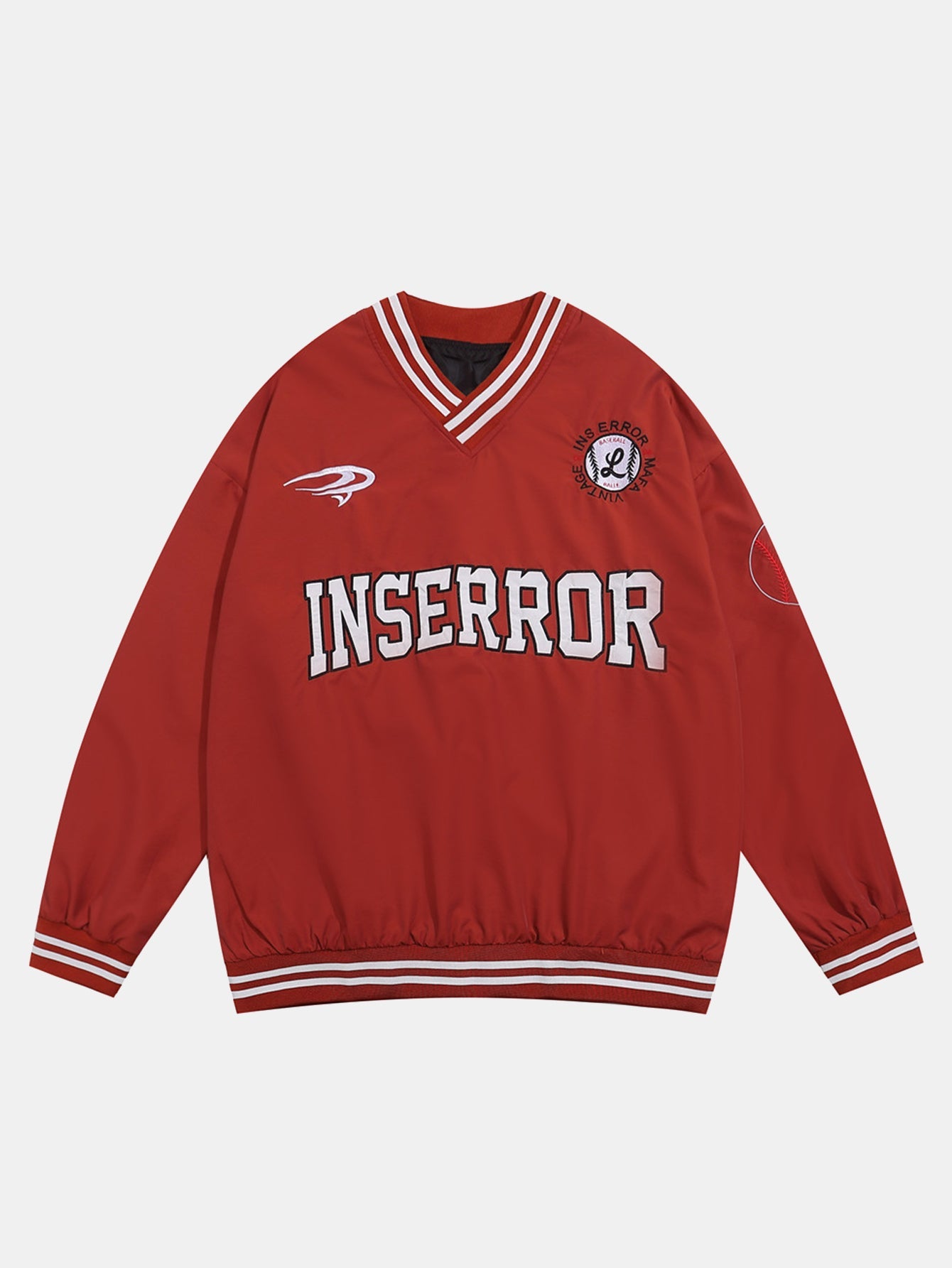 V-Neck Baseball Sweatshirt