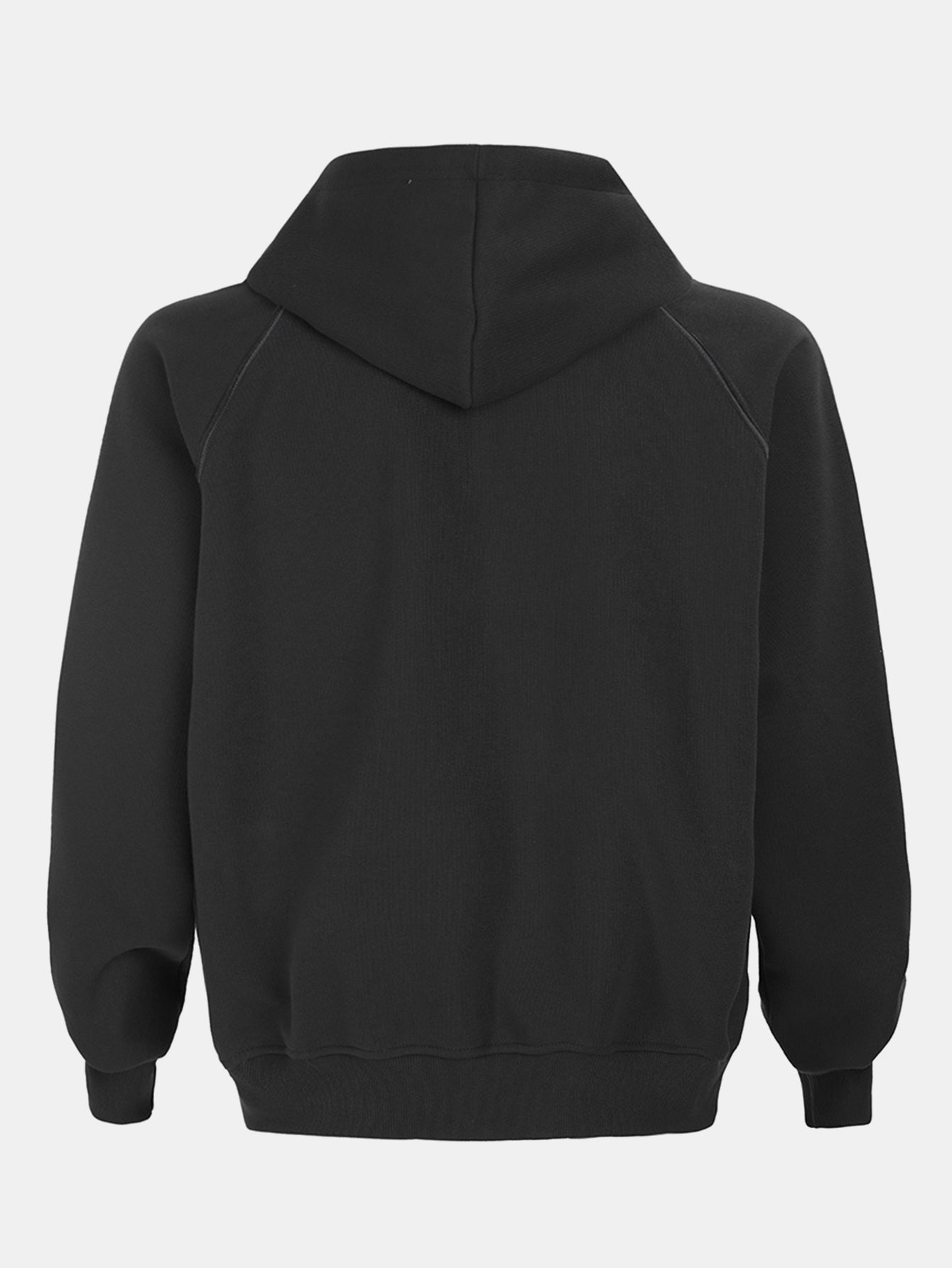 Oversize Number Print Zipper Hoodie