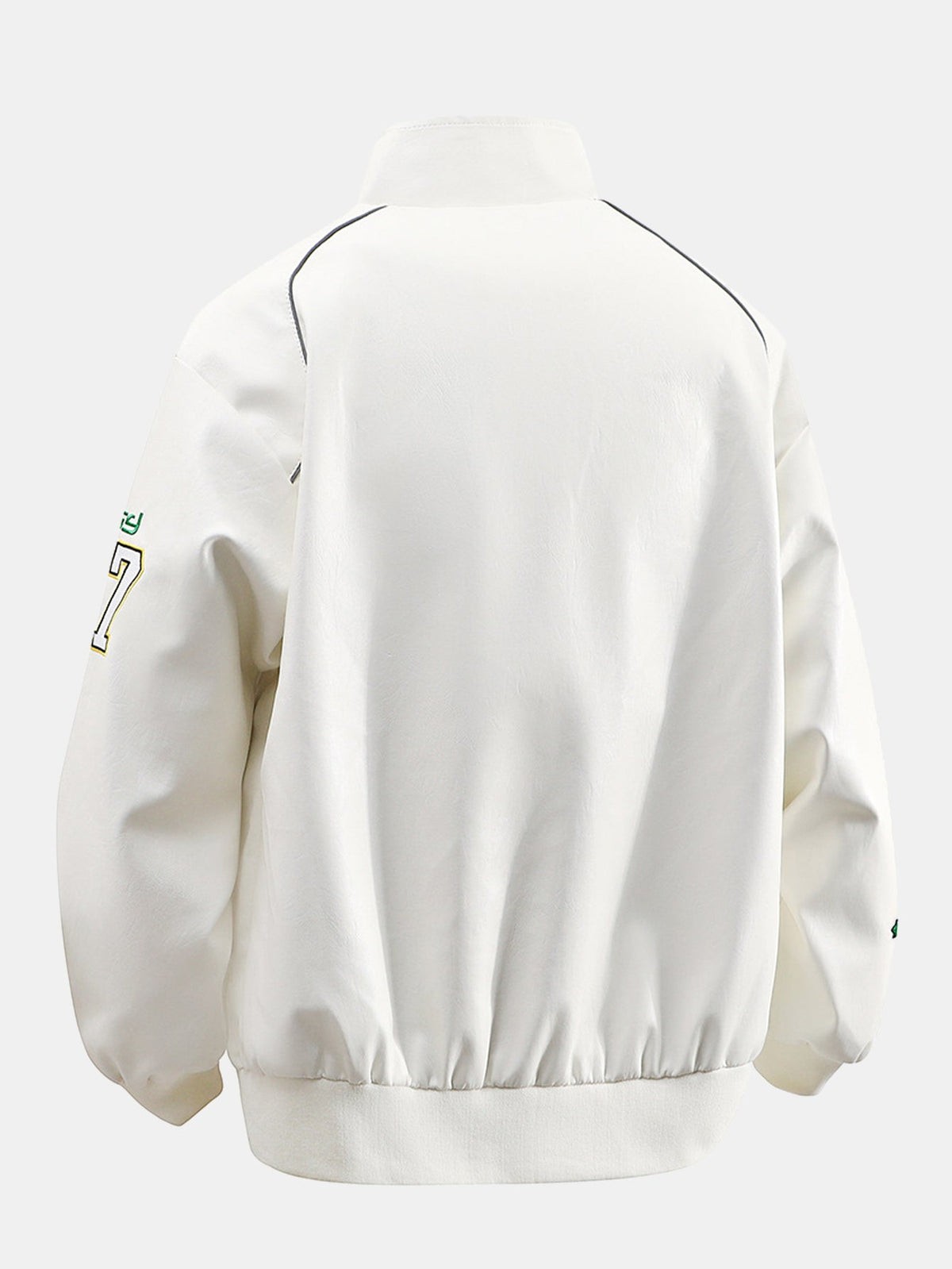 Embroidered Racing Leather Jacket