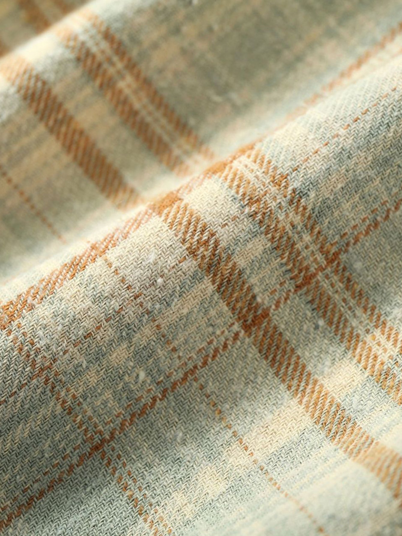 Gradient Washed Distressed Plaid Shirt