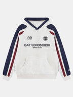 Contrast Slogan Print Hoodie