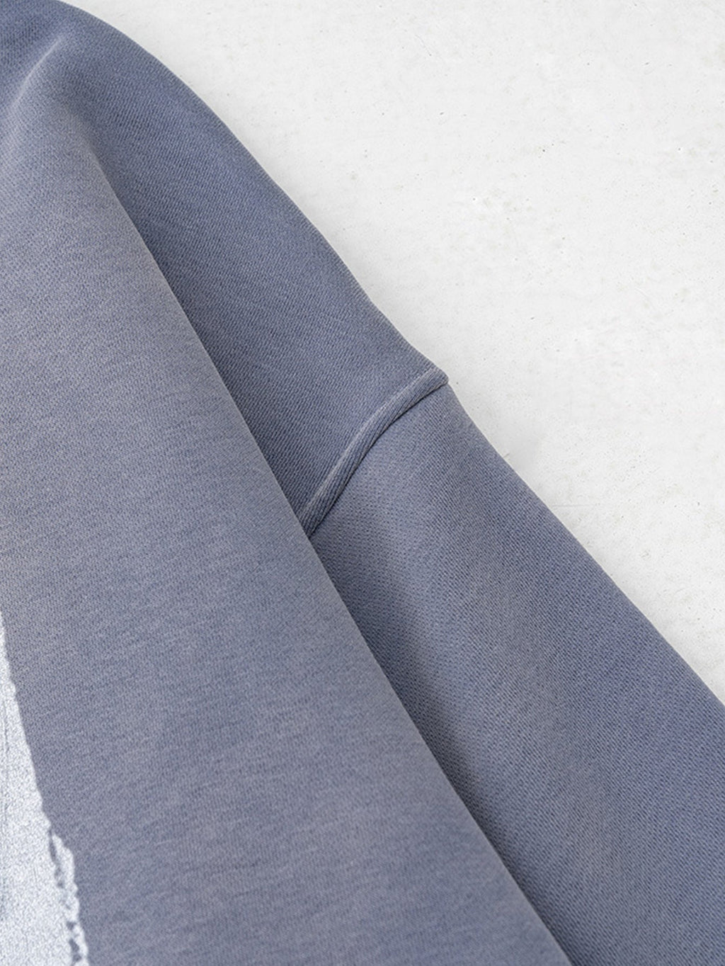 Oversize Number Print Washed Distressed Hoodie