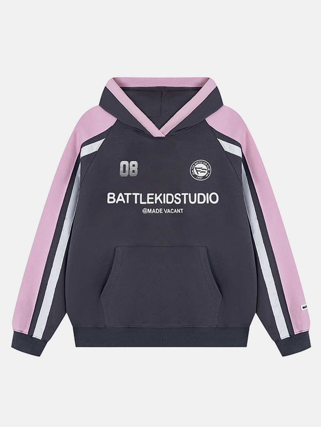 Contrast Slogan Print Hoodie