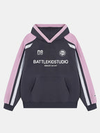 Contrast Slogan Print Hoodie