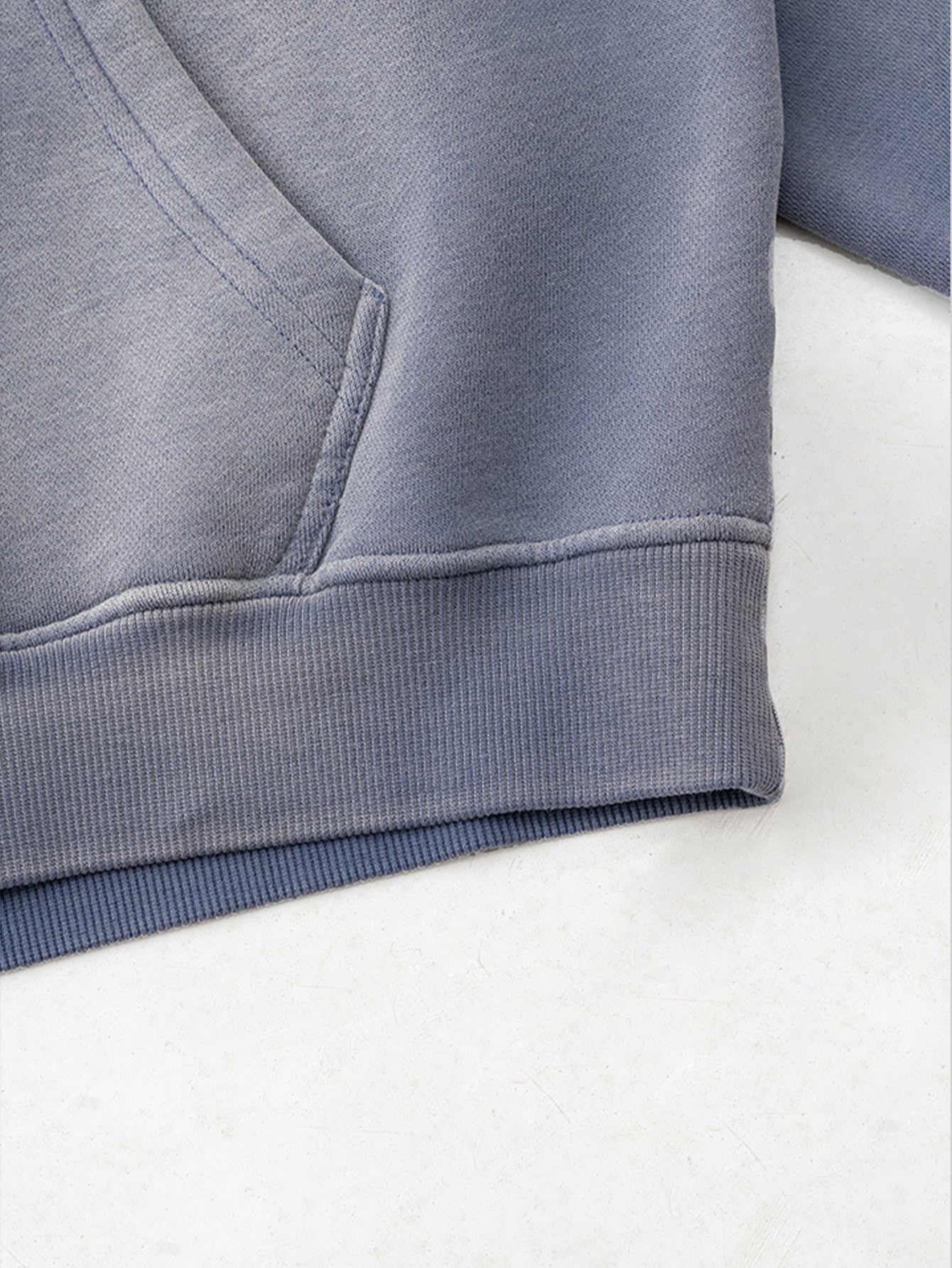 Oversize Number Print Washed Distressed Hoodie