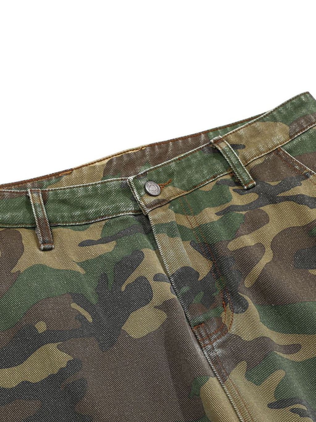 Baggy Fit Camo Ripped Wide Leg Pants