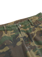 Baggy Fit Camo Ripped Wide Leg Pants
