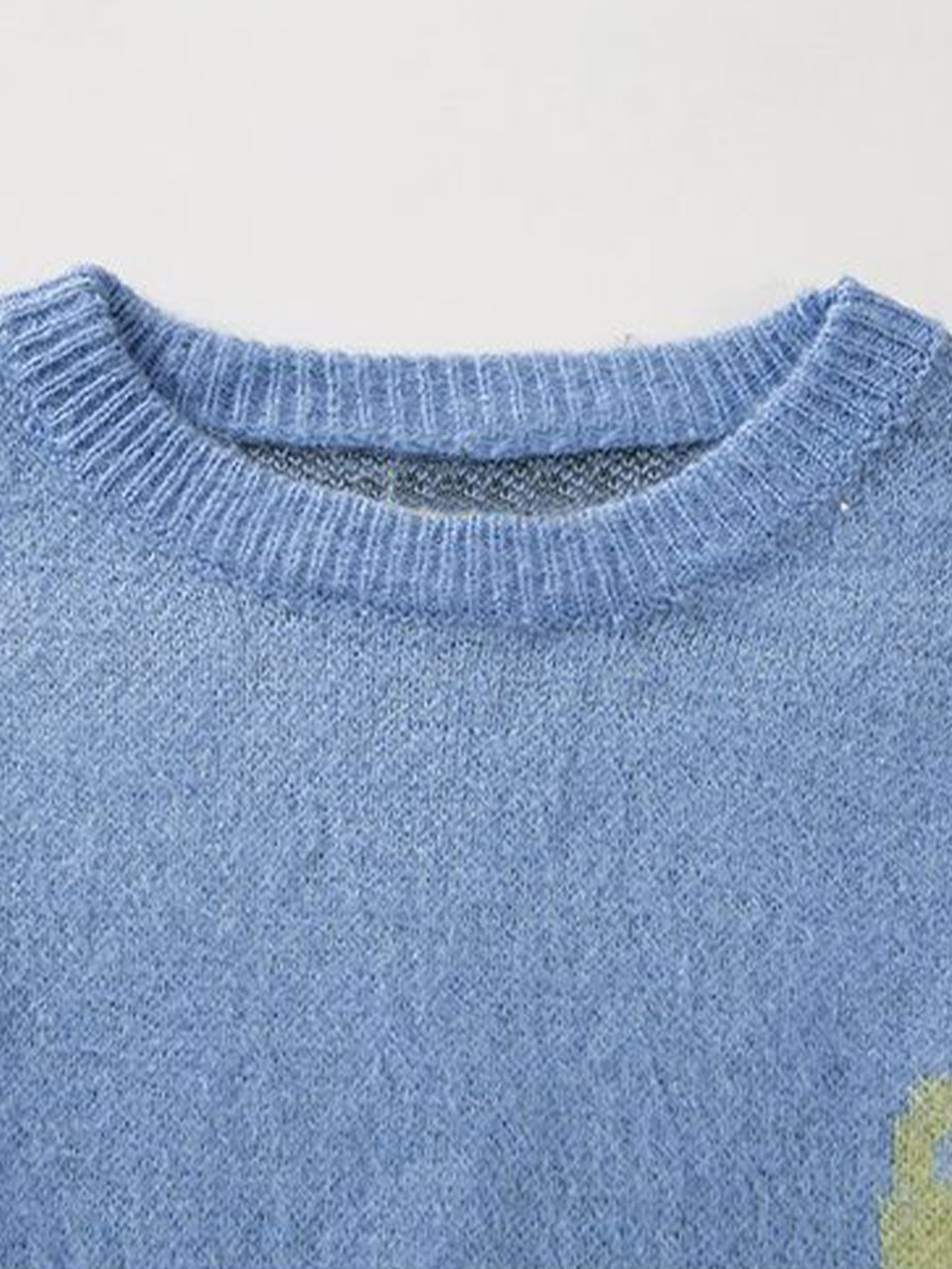 Cat Print Knit Sweater