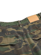 Baggy Fit Camo Ripped Wide Leg Pants