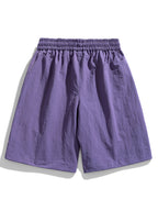 Los Angeles Illustration Bear Print Drop Shoulder Oversize T-Shirt & Patch Pocket Drawstring Shorts
