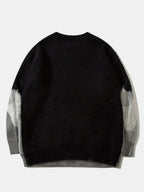 Cat Print Knit Sweater