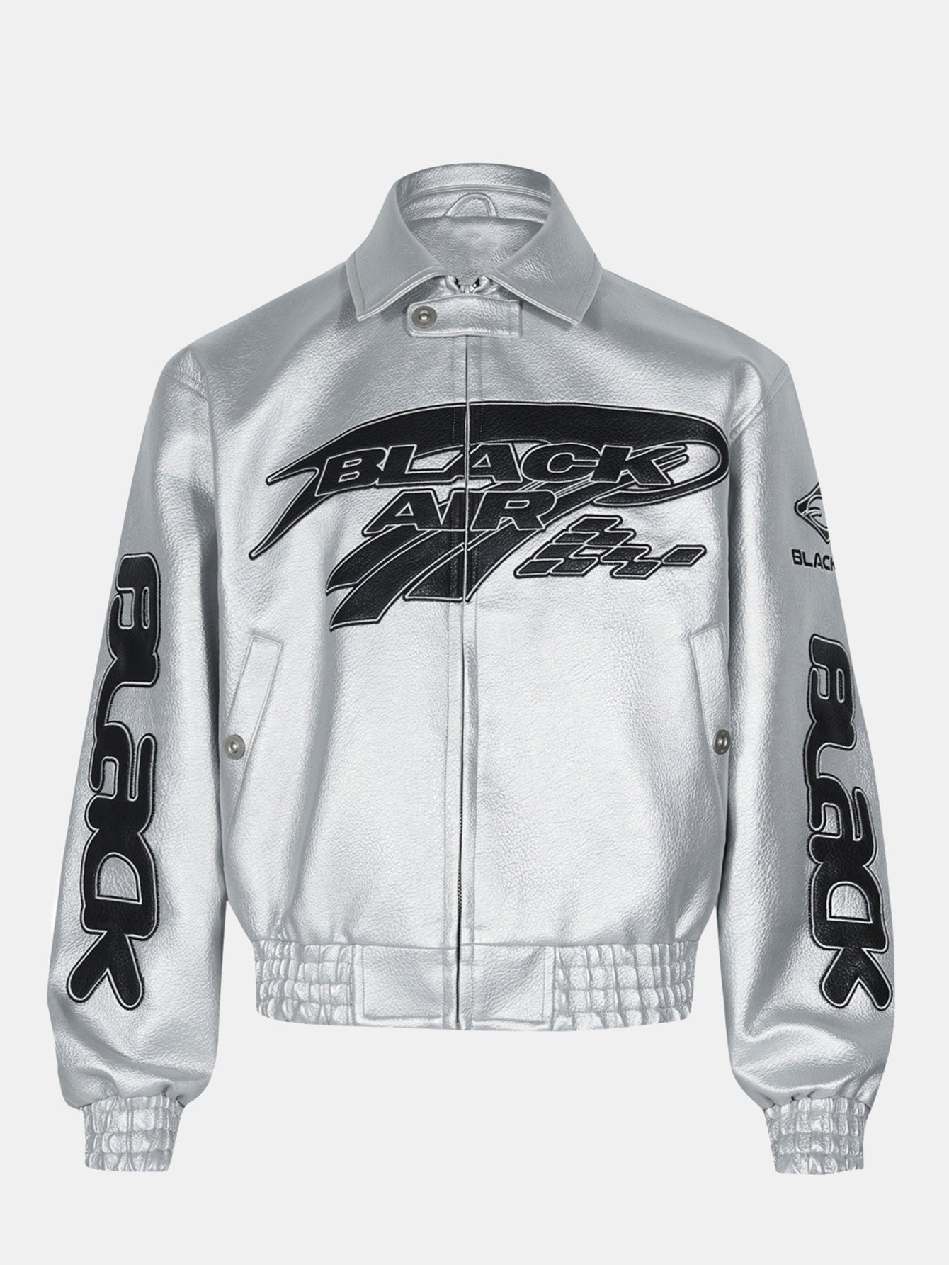 Black Air Techwear Leather Jacket