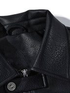 Black Air Techwear Leather Jacket