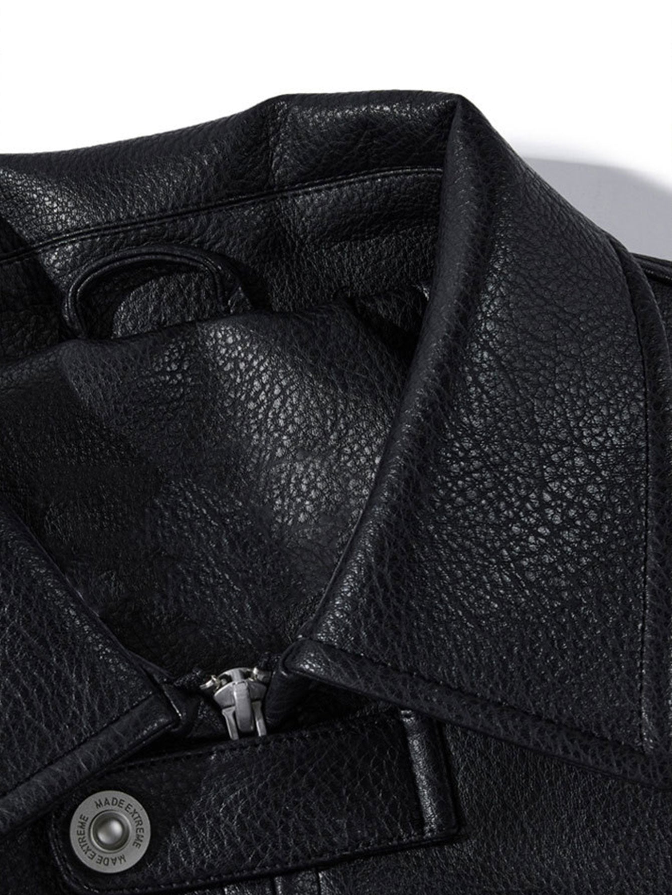 Black Air Techwear Leather Jacket