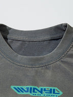 Racing Print Distressed 2-In-1 T-Shirt