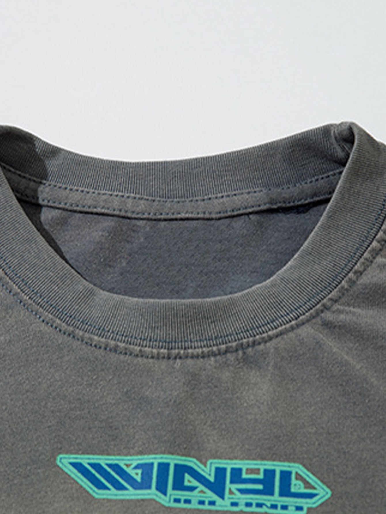 Racing Print Distressed 2-In-1 T-Shirt