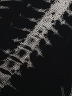 Oversize Skeleton Print Waffle T-Shirt