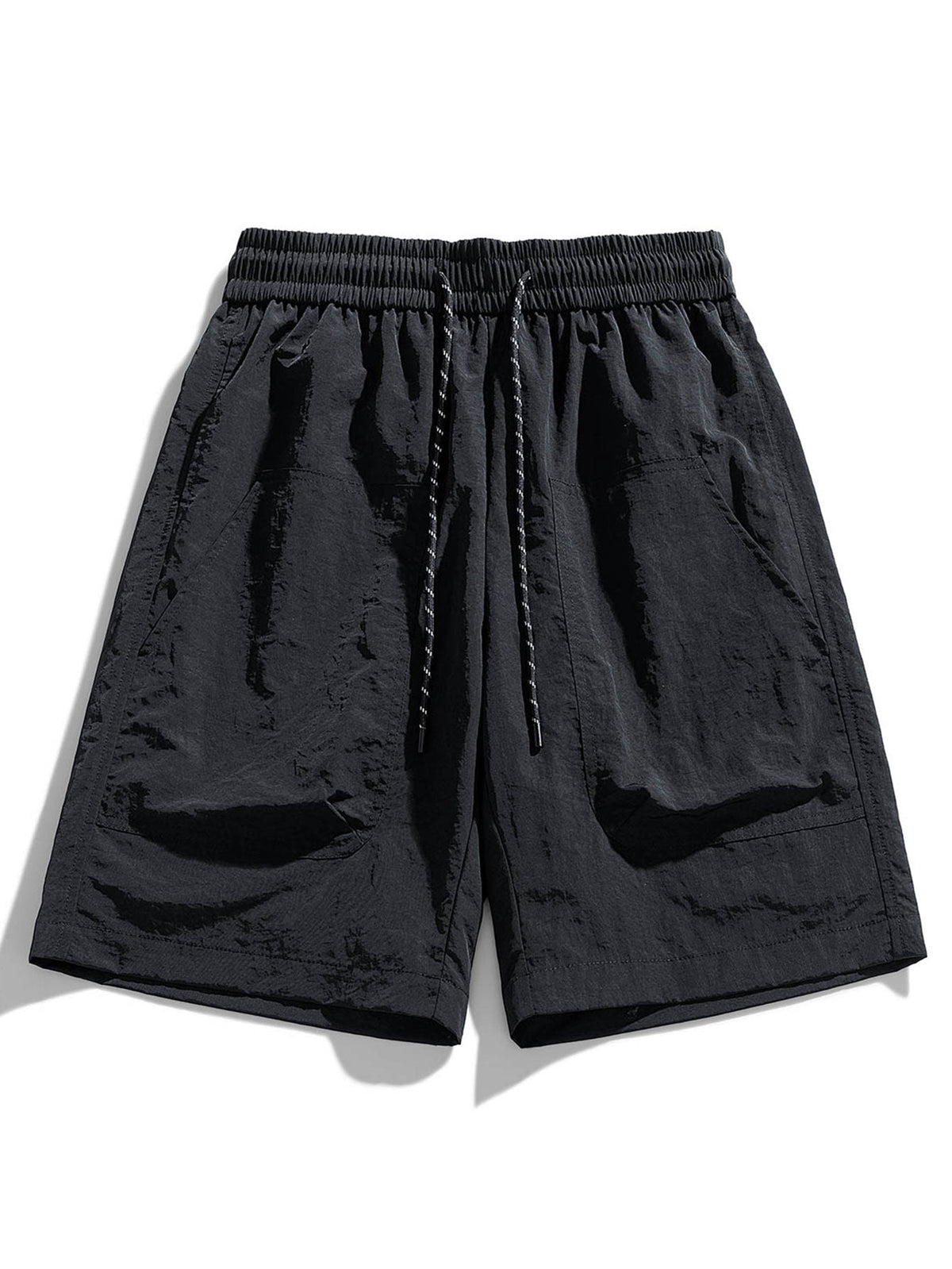 Los Angeles Illustration Bear Print Drop Shoulder Oversize T-Shirt & Patch Pocket Drawstring Shorts