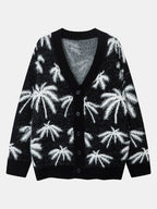 Palm Tree Print Cardigan