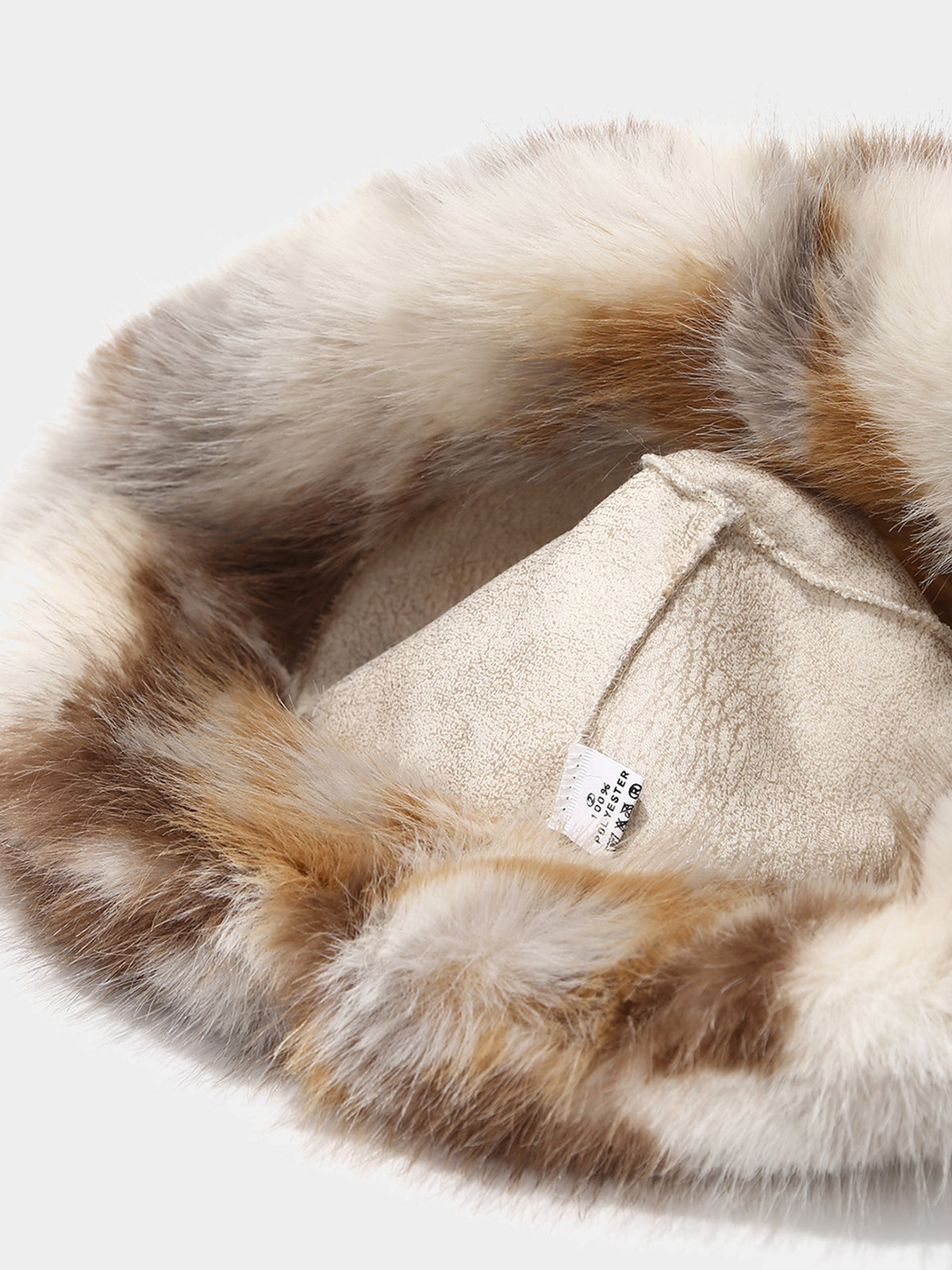 Thick Plush Tie Dye Fluffy Faux Fur Bucket Hat
