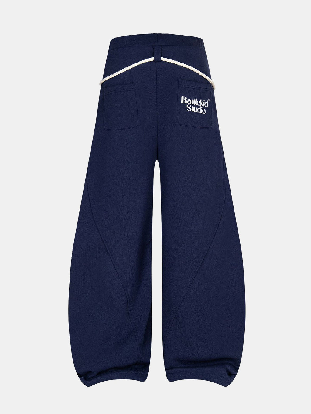 Wide-Leg Baggy Sweatpants With Drawstrings