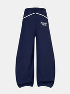Wide-Leg Baggy Sweatpants With Drawstrings