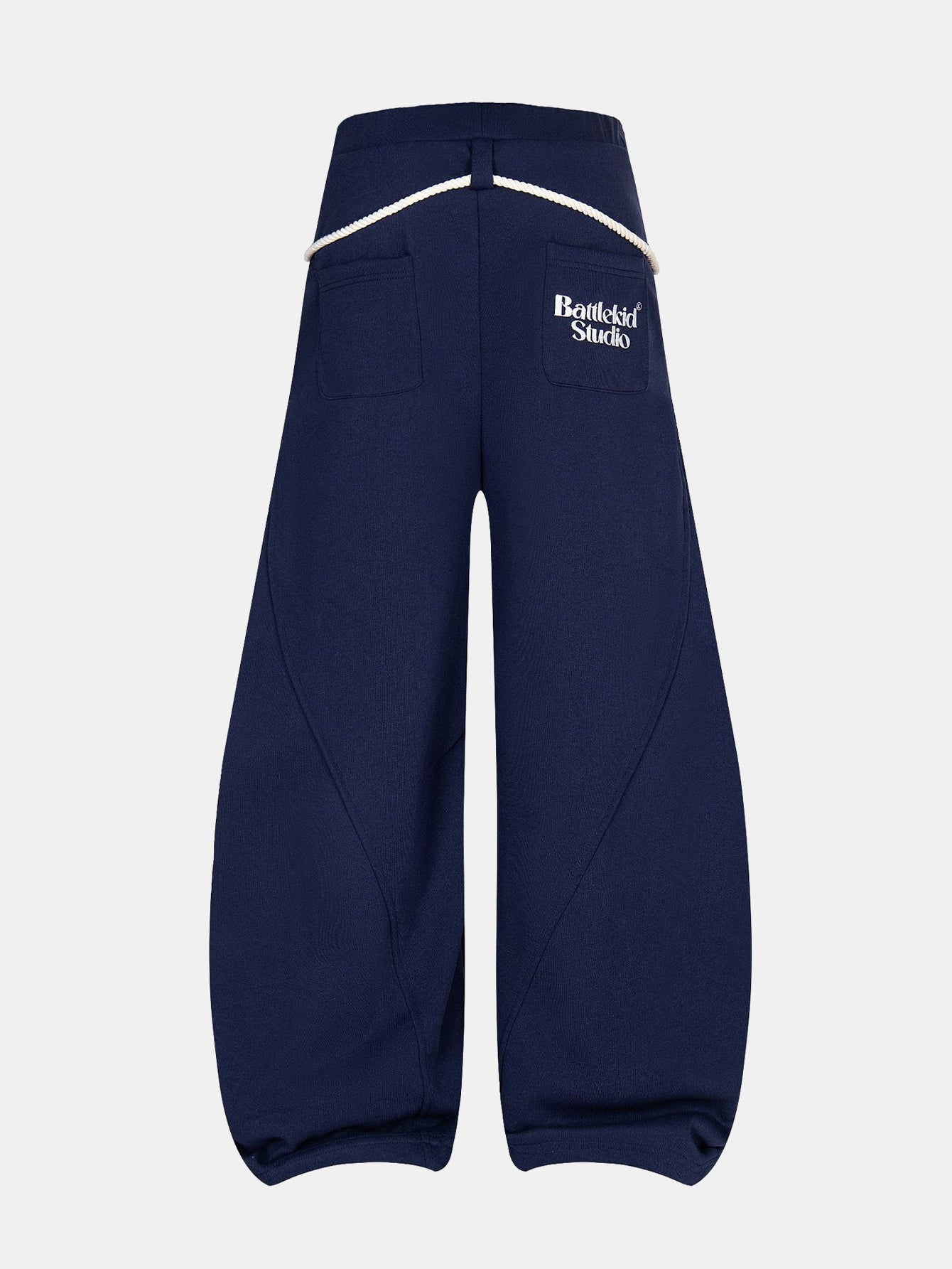 Wide-Leg Baggy Sweatpants With Drawstrings