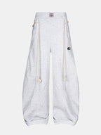 Wide-Leg Baggy Sweatpants With Drawstrings