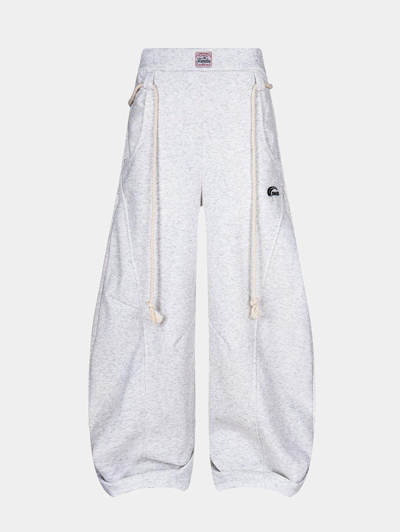 Wide-Leg Baggy Sweatpants With Drawstrings