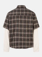 2 In 1 Distressed Plaid Shirt