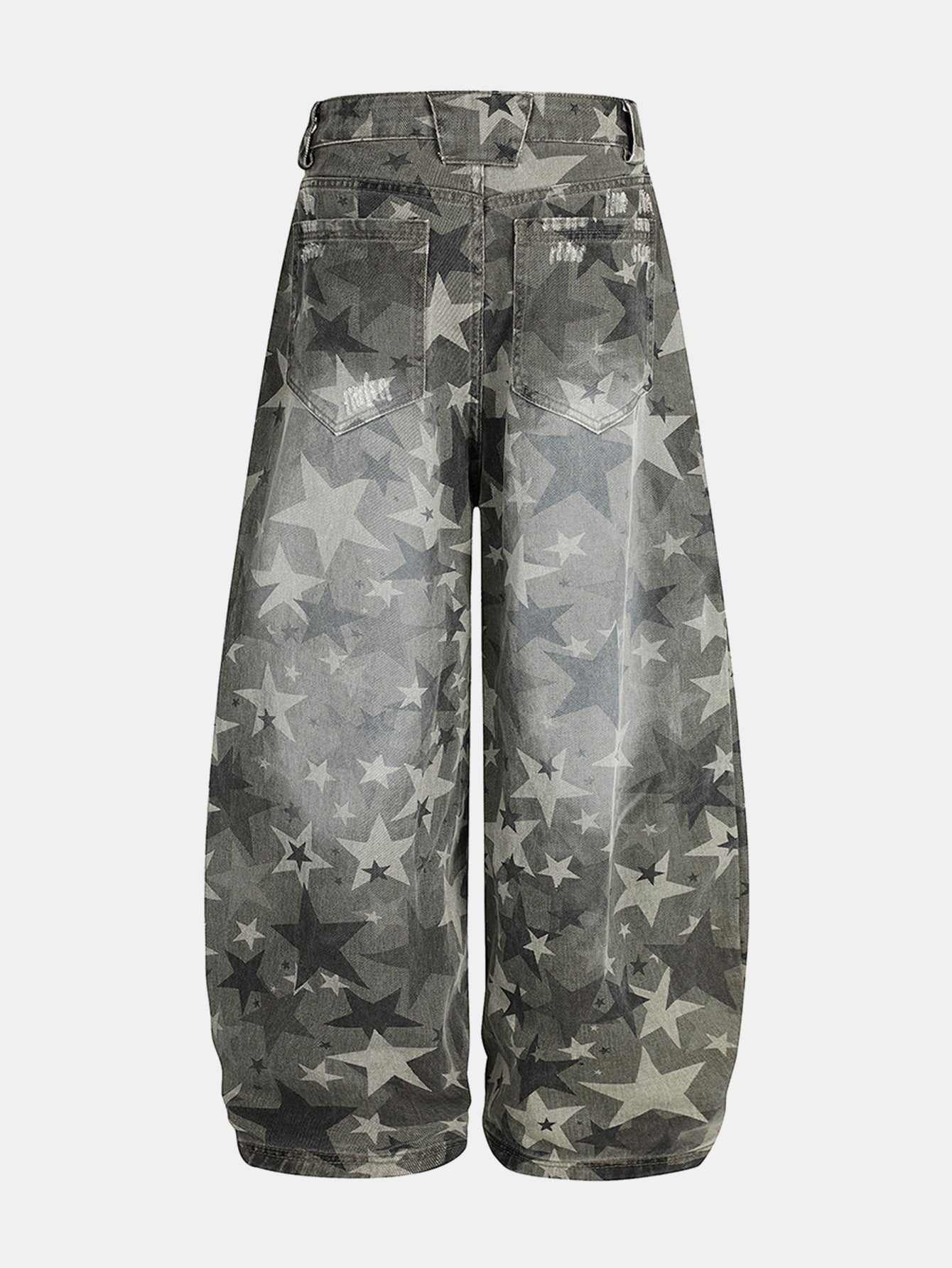 Camouflage Star Print Wide Leg Baggy Pants