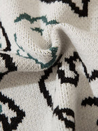 Dinosaur Print Knit Sweater Vest