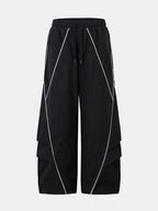 Stripe Wide-Leg Baggy Pants