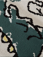 Dinosaur Print Knit Sweater Vest