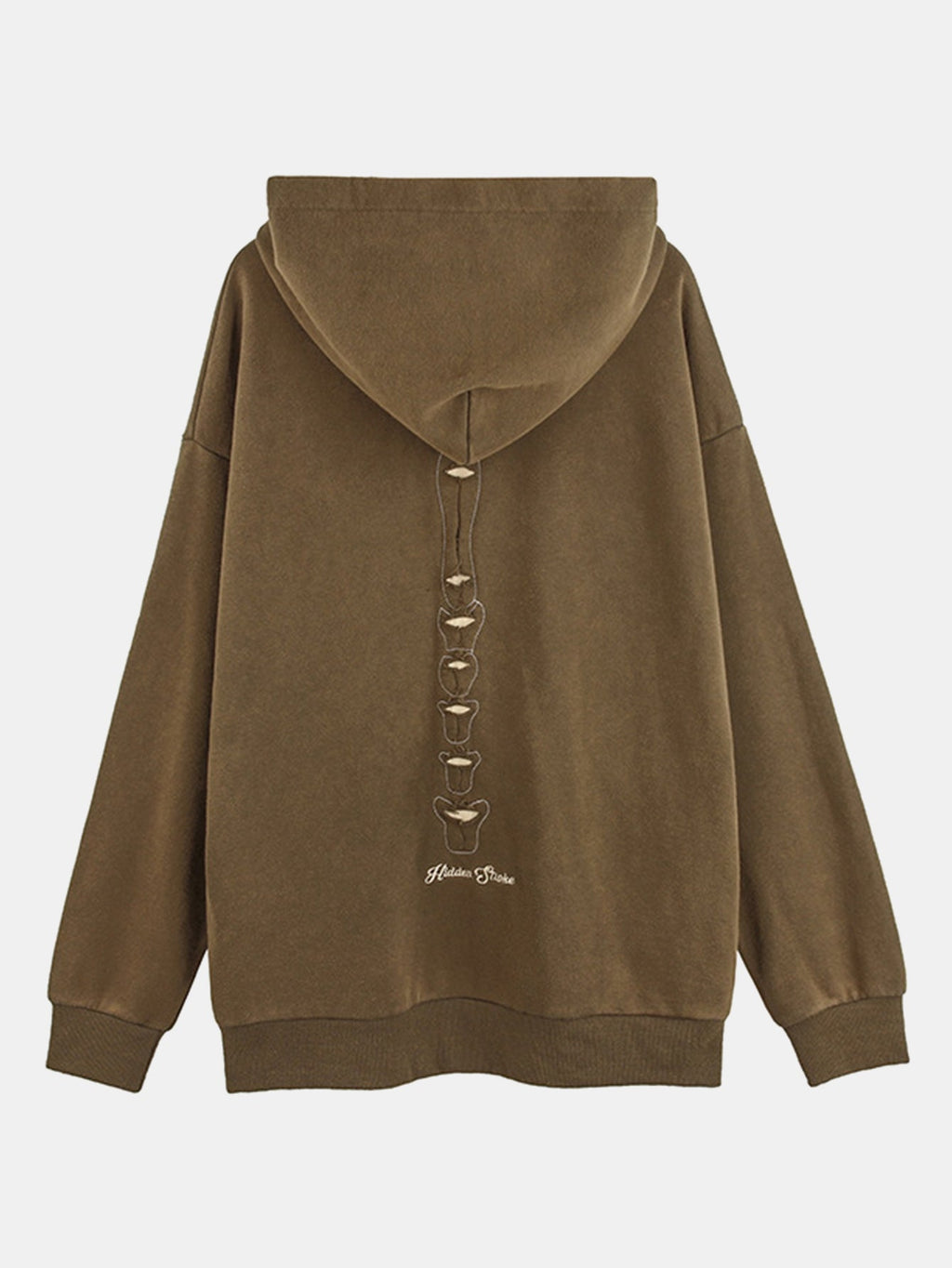 Oversize Skeleton Washed Distressed Hoodie