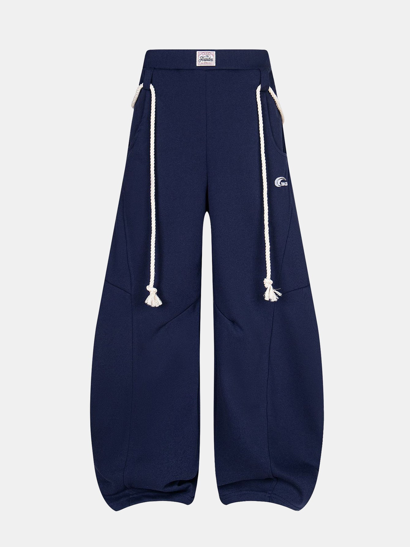 Wide-Leg Baggy Sweatpants With Drawstrings