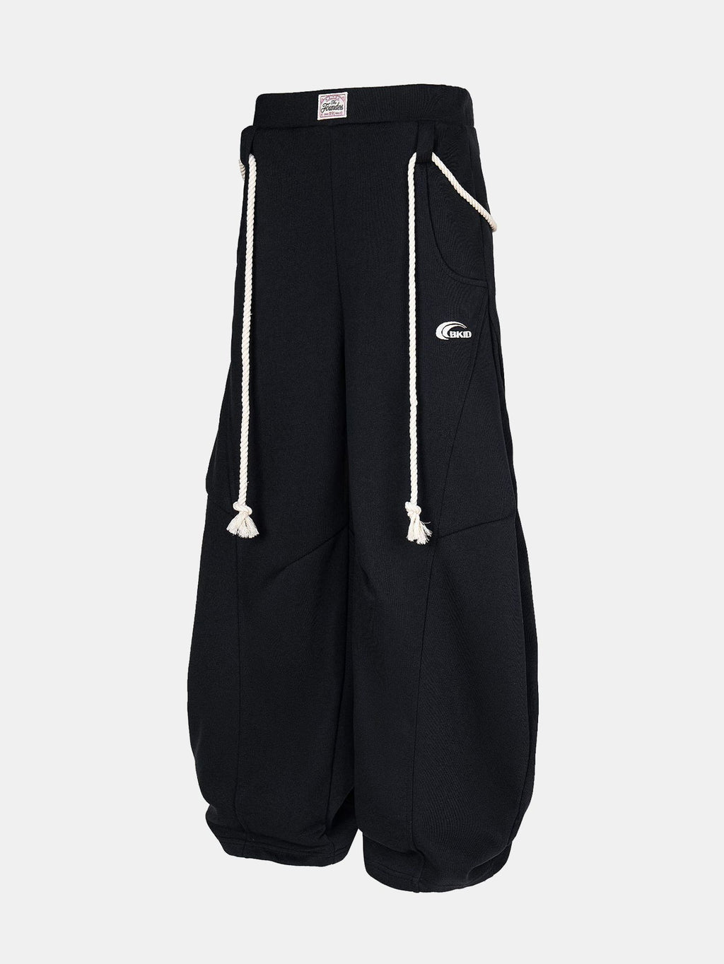 Wide-Leg Baggy Sweatpants With Drawstrings