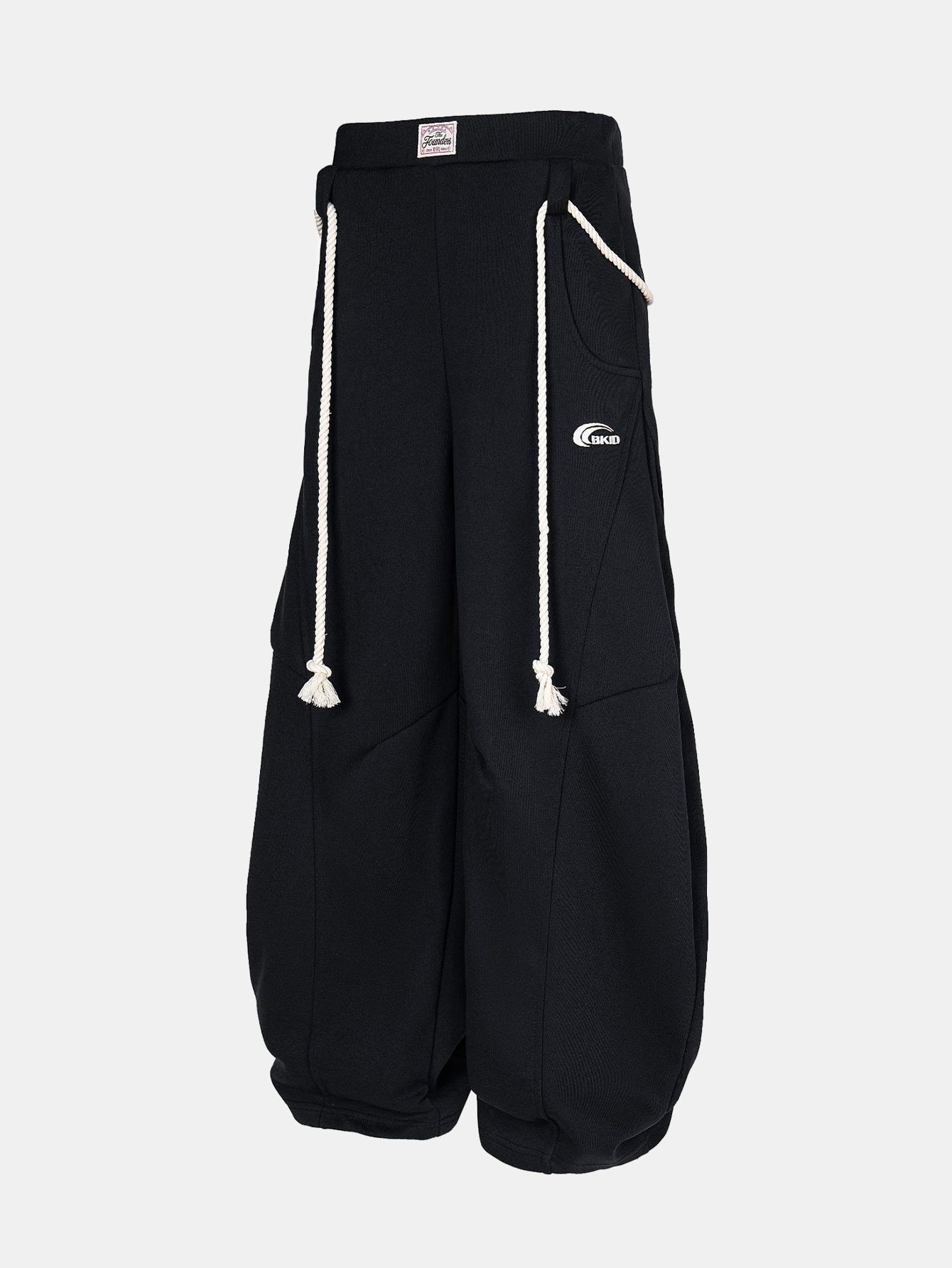 Wide-Leg Baggy Sweatpants With Drawstrings