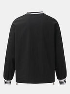 Long Sleeved Number Print V Neck Sweatshirt