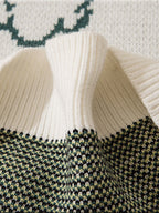 Dinosaur Print Knit Sweater Vest
