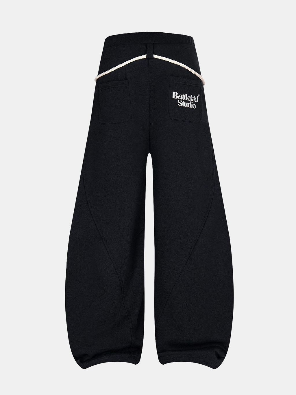 Wide-Leg Baggy Sweatpants With Drawstrings